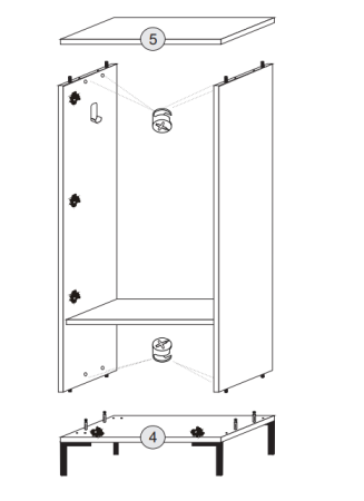 Szafa WINTER - wizualizacja środek
