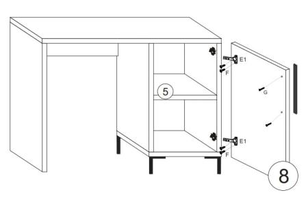 Biurko WINTER - wizualizacja środek