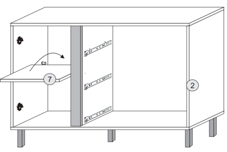 Komoda BRILO - wizualizacja środek