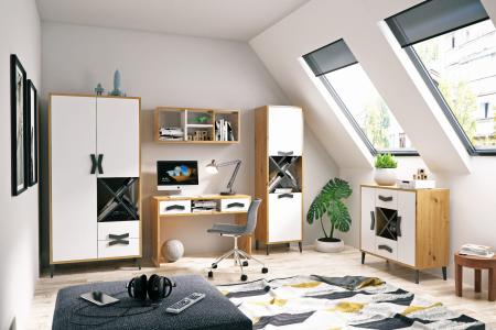 Zestaw mebli młodzieżowych HIX ARTISAN - wizualizacja HD