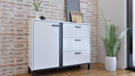 Komoda do salonu BRILO BIAŁA - wizualizacja HD