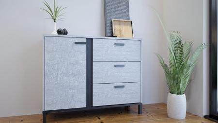 Komoda do salonu BRILO BETON - wizualizacja HD