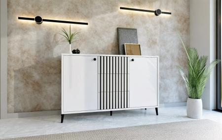 Komoda do salonu IKAR BIAŁA - wizualizacja HD