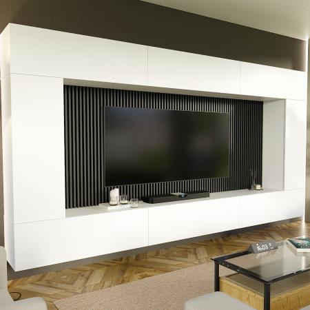 Meblościanka VOLTA BIAŁA - wizualizacja