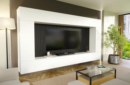 Meblościanka VOLTA BIAŁA - wizualizacja HD