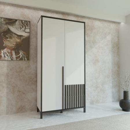 Szafa AGNAR 2D BIAŁA - wizualizacja