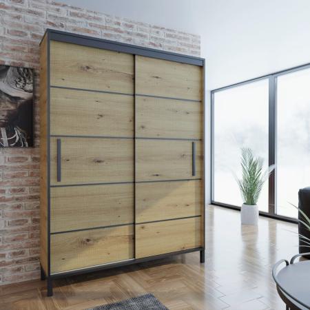 Szafa przesuwna BRAGA ARTISAN LISTWY - wizualizacja