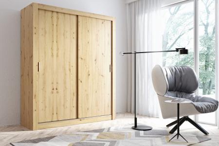 Szafa przesuwna MONAKO ARTISAN (GŁADKA) - wizualizacja HD