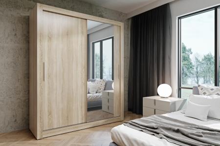 Szafa przesuwna MONAKO SONOMA (Lustro) - wizualizacja HD