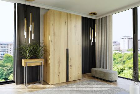 Szafa modułowa BOX 2 ARTISAN (Czarny uchwyt) - wizualizacja HD