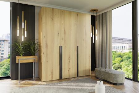 Szafa modułowa BOX 3 ARTISAN (Czarny uchwyt) - wizualizacja HD