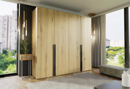 Szafa modułowa BOX 4 ARTISAN (Czarny uchwyt) - wizualizacja HD