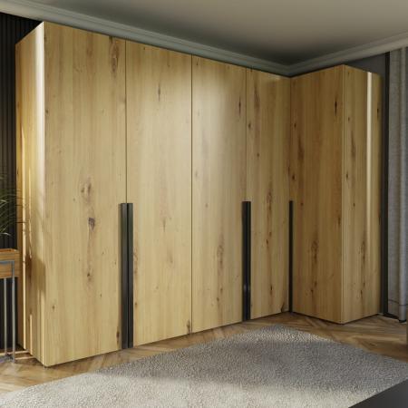 Szafa modułowa BOX 5 ARTISAN (Czarny uchwyt) - wizualizacja