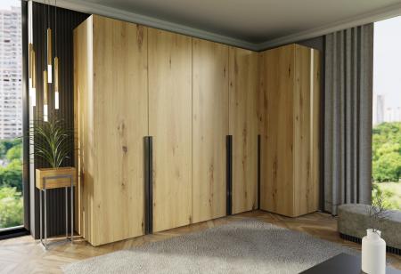 Szafa modułowa BOX 5 ARTISAN (Czarny uchwyt) - wizualizacja HD