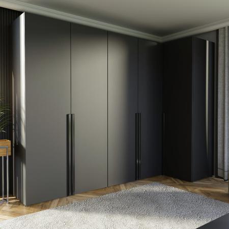 Szafa modułowa BOX 5 CZARNA (Czarny uchwyt) - wizualizacja