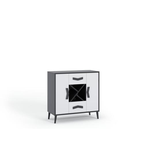 Przejdź do produktu Komoda młodzieżowa Hix Grafit-Biały