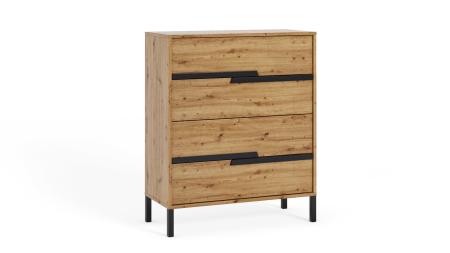 Komoda młodzieżowa Spring Artisan, Czarne uchwyty HD