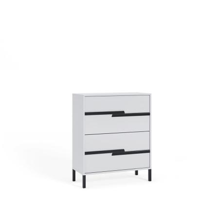 Komoda młodzieżowa Spring Biała, Uchwyty czarne