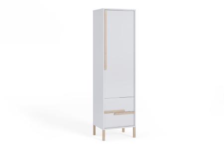 Regał młodzieżowy Spring Biały, Uchwyty buk HD