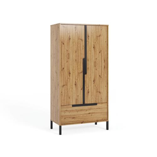 Przejdź do produktu Szafa młodzieżowa Spring Artisan, Czarne uchwyty