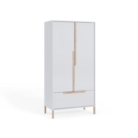 Szafa młodzieżowa Spring Biała, Uchwyty buk