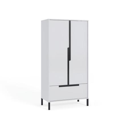 Szafa młodzieżowa Spring Biała, Uchwyty czarne