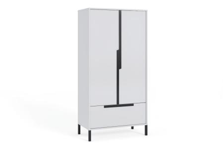 Szafa młodzieżowa Spring Biała, Uchwyty czarne HD