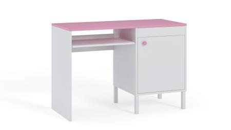 Biurko młodzieżowe Winter Białe, Różowy HD