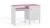 Biurko młodzieżowe Winter Białe, Różowy HD
