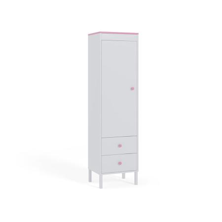 Regał młodzieżowy Winter Biały, Róż