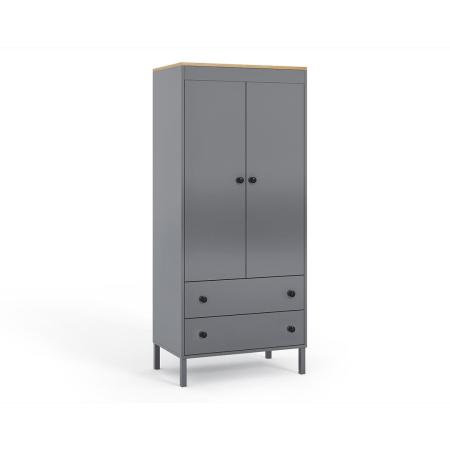 Szafa młodzieżowa Winter Antracyt, Uchwyty czarne