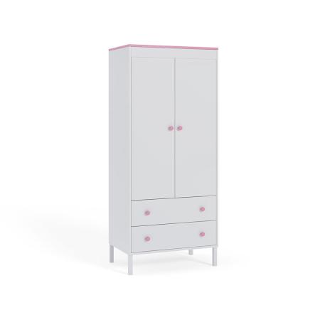 Szafa młodzieżowa Winter Biała, Róż