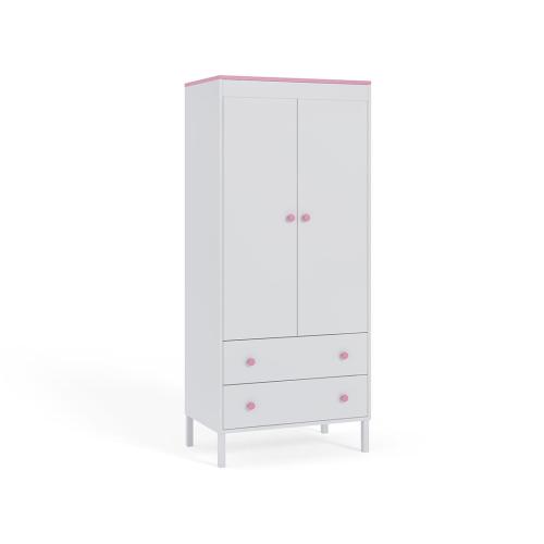Przejdź do produktu Szafa młodzieżowa Winter Biała, Róż