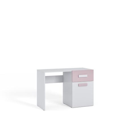 Biurko młodzieżowe Zygzak Białe, Róż
