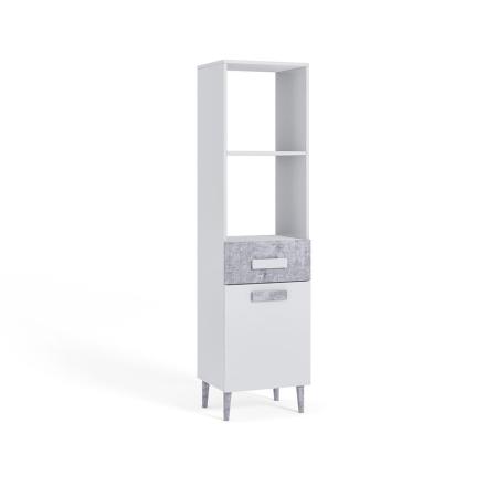 Regał młodzieżowy Zygzak Biały, Beton