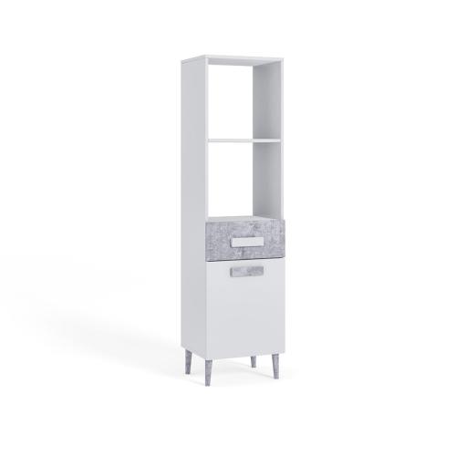 Przejdź do produktu Regał młodzieżowy Zygzak Biały, Beton