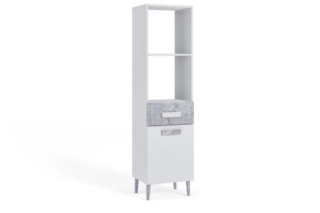 Regał młodzieżowy Zygzak Biały, Beton HD