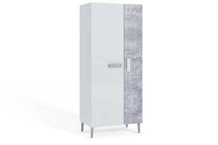 Szafa młodzieżowa Zygzak Biała, Beton HD