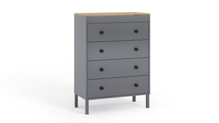 Komoda młodzieżowa Winter, Antracyt HD