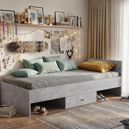 Łóżko młodzieżowe BRILO, Beton