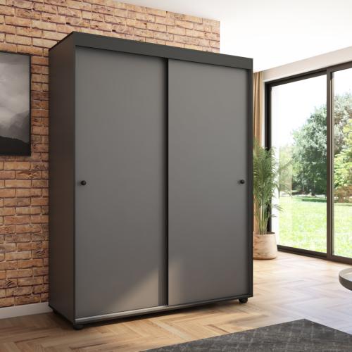 Przejdź do produktu Szafa przesuwna Porto 160 gładka, Antracyt