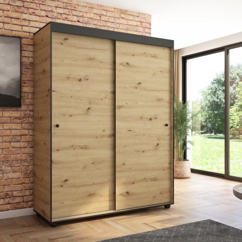 Przejdź do produktu Szafa przesuwna Porto 160 gładka, Artisan