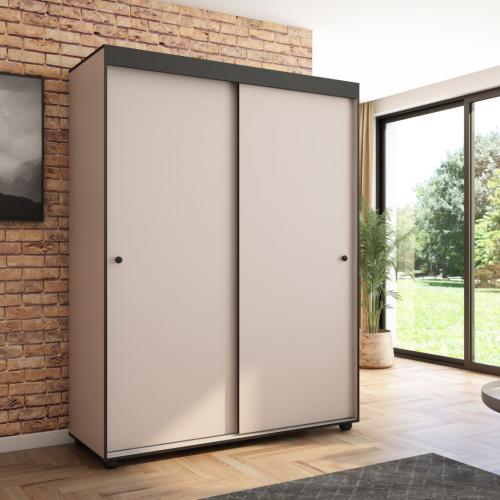 Przejdź do produktu Szafa przesuwna Porto 160 gładka, Kaszmir