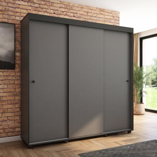 Przejdź do produktu Szafa przesuwna Porto 205 gładka, Antracyt