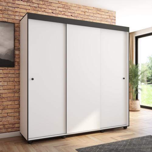 Przejdź do produktu Szafa przesuwna Porto 205 gładka, Biała