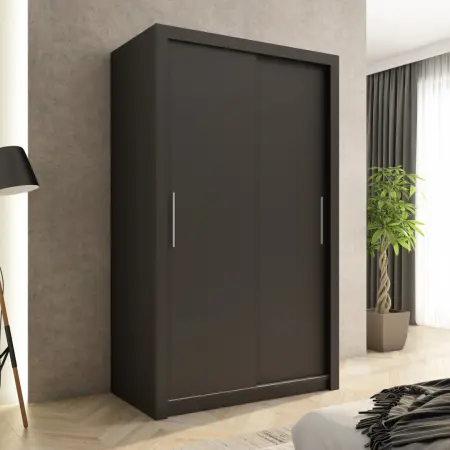 Szafa przesuwna MONAKO 120 gładka, Czarna 2