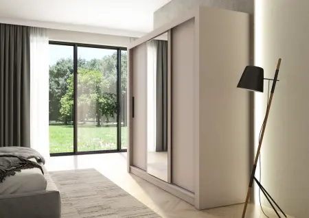Szafa przesuwna Monako 205, Kaszmir, Lustro HD 2
