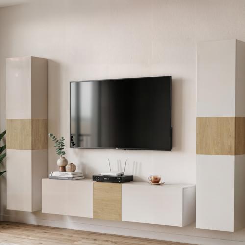 Przejdź do produktu Meblościanka do salonu wisząca  Art   Kaszmir Dąb Cremona 