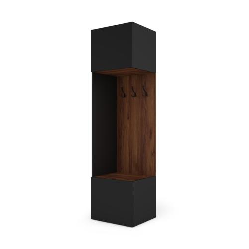 Przejdź do produktu Szafa Garderoba  NEMO 1  Czarna Orzech Warmia 225/50/50 /  