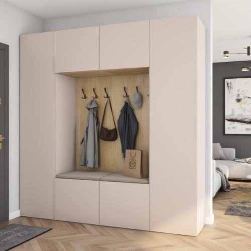 Przejdź do produktu  Szafa Garderoba NEMO 2D Kaszmir Dąb Cremona 225/200/50 /     